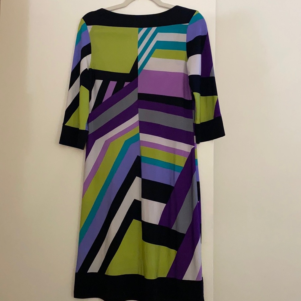 Stretch color block dress size 6